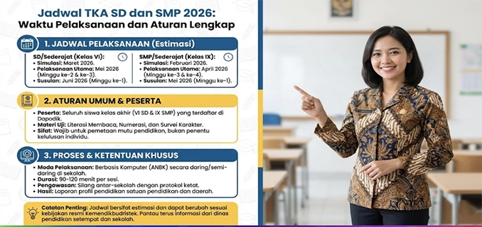 Tanggal Penting Jadwal TKA SD Dan SMP 2026 Wajib Diketahui
