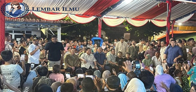 Prabowo Disambut Posko Pengungsian Tapsel Jelang Tahun Baru